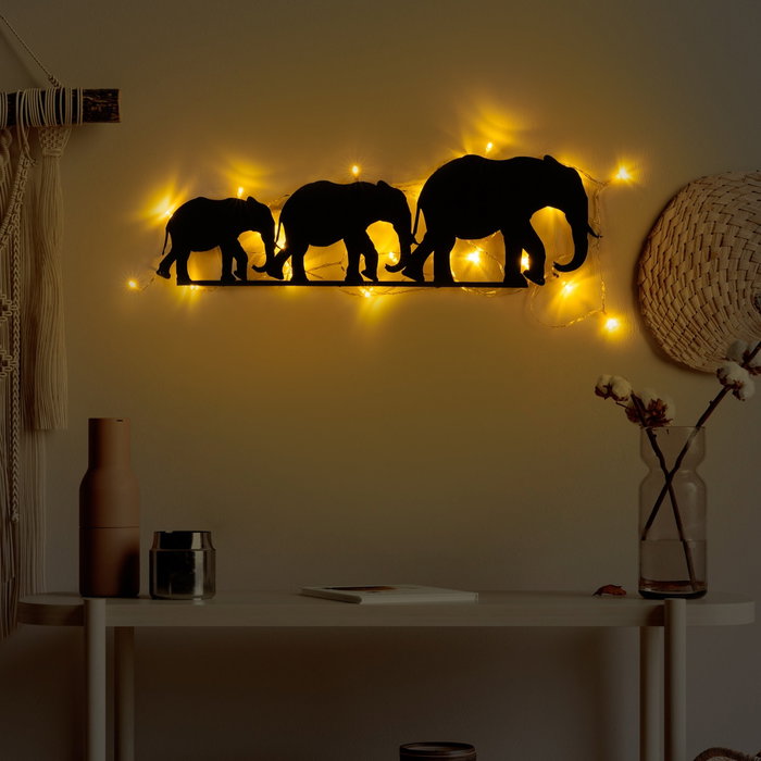 Wallity Elephant 070 Escultura de Pared con LED
